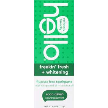 Hello Vegan Fluoride Free Toothpaste with Hemp Seed Oil