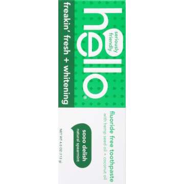 Hello Vegan Fluoride Free Toothpaste with Hemp Seed Oil