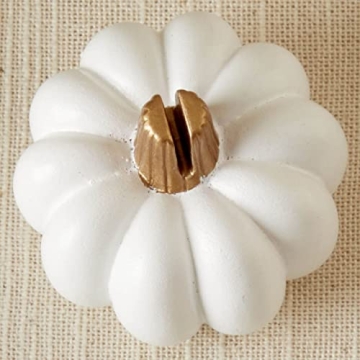 Elegant 12PCS White Pumpkin Place Card Holders for Fall