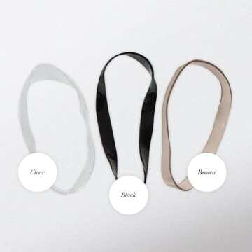 Kitsch No Snag Small Hair Ties - Elastic Rubber Bands for Hair | Women's Hair Elastics - 1 pack, 100pcs (Black)