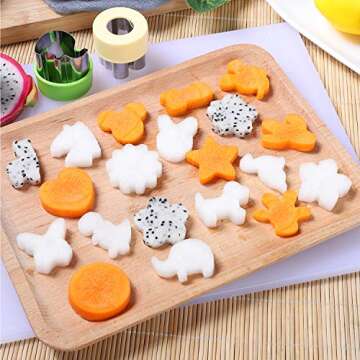 1.5" Vegetable Cutter Shapes Set - Mini Cookie Cutters Fruit Cookie Pastry Stamps Mold for Kids Baki...