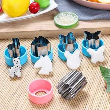 1.5" Vegetable Cutter Shapes Set - Mini Cookie Cutters Fruit Cookie Pastry Stamps Mold for Kids Baking and Food Supplement Tools Accessories (20pack)