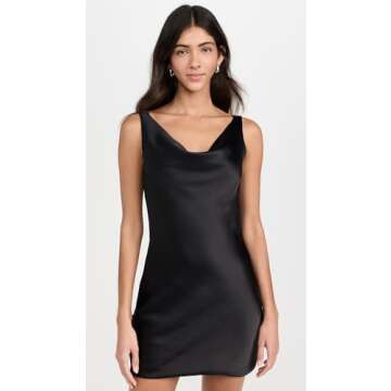 Norma Kamali Women's Maria Mini Dress, Black, XS