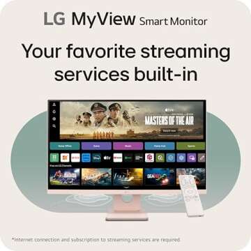LG 27SR50F-P MyView Smart Monitor 27-Inch FHD (1920x1080) IPS Display, webOS 23, HDR 10, x2 Built-in...