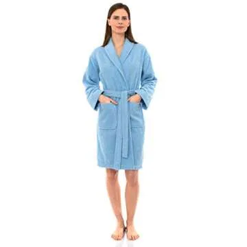 TowelSelections Women’s Robe, 100% Cotton Short Terry Shawl Bathrobe
