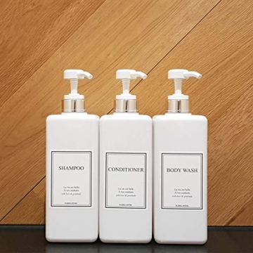 HARRA HOME Elegant Refillable Pump Bottle Set for Baths