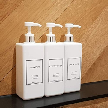 HARRA HOME Elegant Refillable Pump Bottle Set for Baths