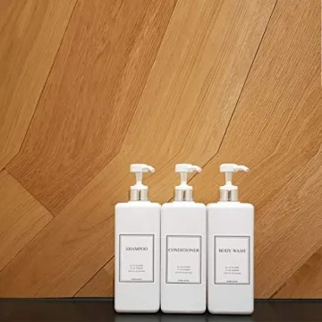 HARRA HOME Elegant Refillable Pump Bottle Set for Baths