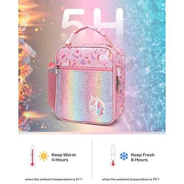 Bagseri Kids Lunch Box - Stylish Insulated Bag for Girls