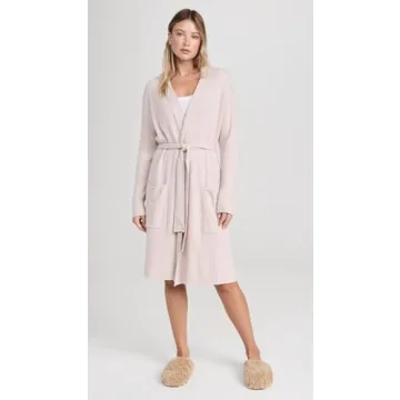 Barefoot Dreams CozyChic Lite HE Robe in Faded Rose-Pearl