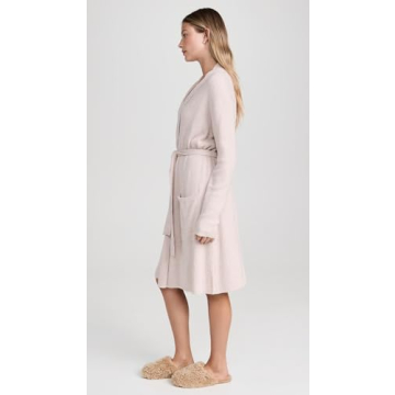 Barefoot Dreams CozyChic Lite HE Robe in Faded Rose-Pearl