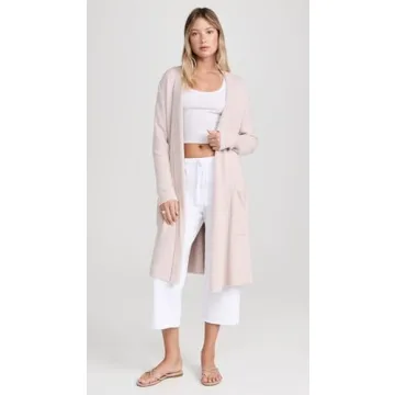 Barefoot Dreams CozyChic Lite HE Robe in Faded Rose-Pearl