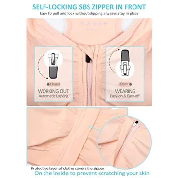 Women's Zip Front Sports Bra for Comfort and Support