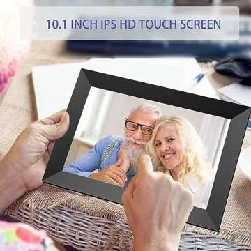 Auzncu 10.1 Inch WiFi Digital Picture Frame - Digital Photo Frame,1280x800 IPS HD Touch Screen, Auto-Rotate,Built-in 32GB Storage, Share Photos and Videos Easily from app Anywhere