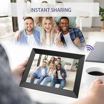 Auzncu 10.1 Inch WiFi Digital Picture Frame - Digital Photo Frame,1280x800 IPS HD Touch Screen, Auto-Rotate,Built-in 32GB Storage, Share Photos and Videos Easily from app Anywhere