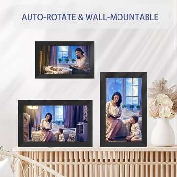 Auzncu 10.1 Inch WiFi Digital Picture Frame - Digital Photo Frame,1280x800 IPS HD Touch Screen, Auto-Rotate,Built-in 32GB Storage, Share Photos and Videos Easily from app Anywhere