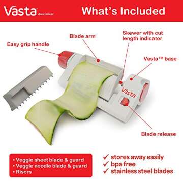 Vasta Veggie & Fruit Sheet Slicer with Stainless Steel Blade