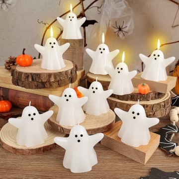 Halloween Ghost Candles - Spooky 10 Pack
