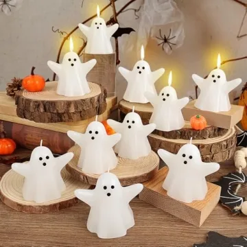 Halloween Ghost Candles - Spooky 10 Pack