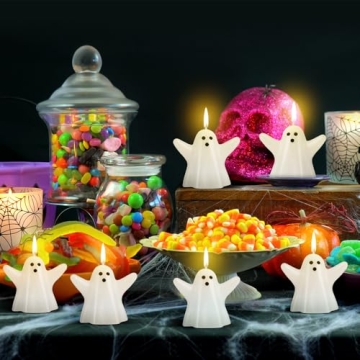 Halloween Ghost Candles - Spooky 10 Pack