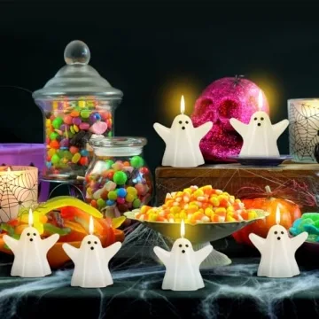 Halloween Ghost Candles - Spooky 10 Pack