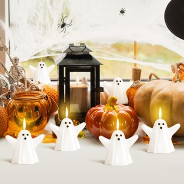 Halloween Ghost Candles - Spooky 10 Pack