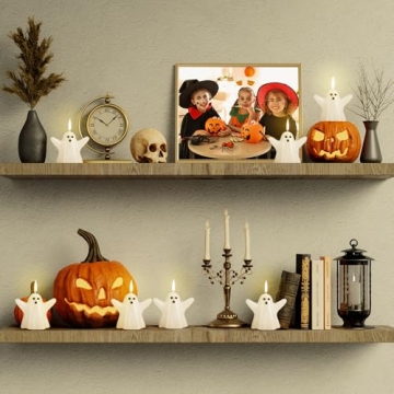 Halloween Ghost Candles - Spooky 10 Pack