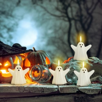 Halloween Ghost Candles - Spooky 10 Pack