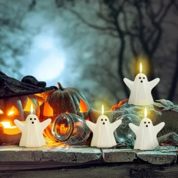 Halloween Ghost Candles - Spooky 10 Pack