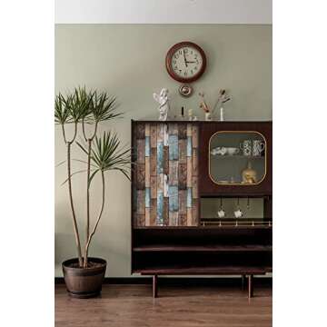 Heroad Brand Contact Paper for Walls Realistic Wood Panel Effect Backsplash Peel and Stick Wallpaper...