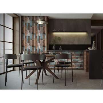 Heroad Brand Contact Paper for Walls Realistic Wood Panel Effect Backsplash Peel and Stick Wallpaper for Bedroom Cabinets Wood Contact Paper Classroom Removable Wallpaper Wall Covering 17.7"x78.7"