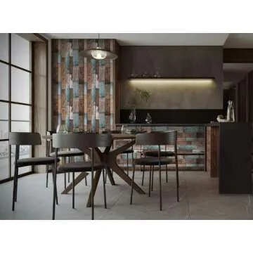 Heroad Brand Contact Paper for Walls Realistic Wood Panel Effect Backsplash Peel and Stick Wallpaper for Bedroom Cabinets Wood Contact Paper Classroom Removable Wallpaper Wall Covering 17.7"x78.7"