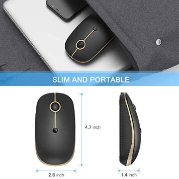 VssoPlor Type C Wireless Mouse-Gold