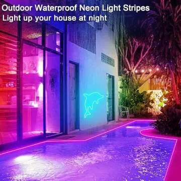 Segrass 50ft RGB LED Neon Rope Lights for Indoor & Outdoor Decor
