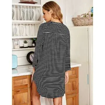 Ekouaer Women Sleepshirt Soft Nightdress for Comfort