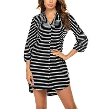 Ekouaer Women Sleepshirt Soft Nightdress for Comfort