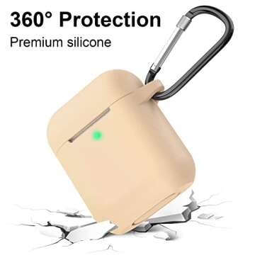 SATLITOG Silicone AirPods Case with Secure Carabiner