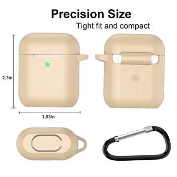 SATLITOG Silicone AirPods Case with Secure Carabiner