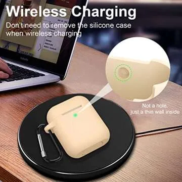 SATLITOG Silicone AirPods Case with Secure Carabiner