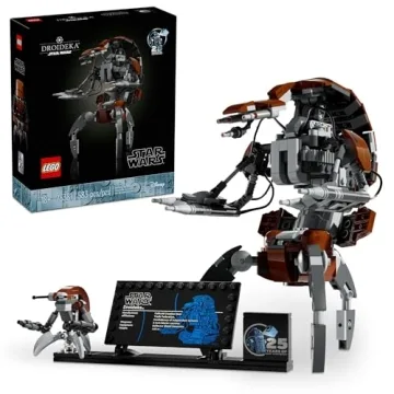 LEGO Star Wars Droideka Model for Build and Display, Collectible Brick Built Destroyer Droid Figure ...