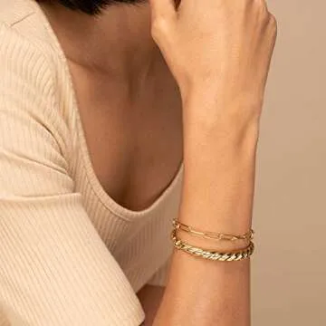 Reoxvo Gold Paperclip Chain for Men - Stylish & Durable Necklace