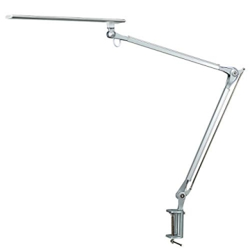 PHIVE CL-1 Architect Desk Lamp, LED Clamp on Desk Light with Metal Swing Arm, Eye-Caring Dimmable Dr...