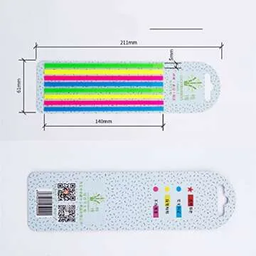 Decoendiy 320pcs Long Page Markers Sticky Index Tabs, Neon Highlighter Strips Memo Note Tabs Transparent Long Page Flags Tabs