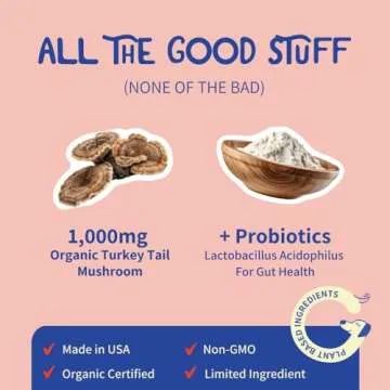 Fifth & Fido Turkey Tail Mushroom Powder for Dogs – Natural Probiotic Supplement – Dog Digestive Health & Immune Support – 100 Servings, 4.58 oz (100g) Bacon Flavor