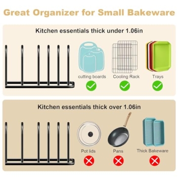 Fikoksol Cutting Board Organizer for Stylish Kitchen Storage