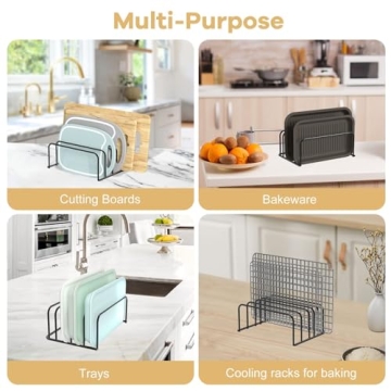 Fikoksol Cutting Board Organizer for Stylish Kitchen Storage