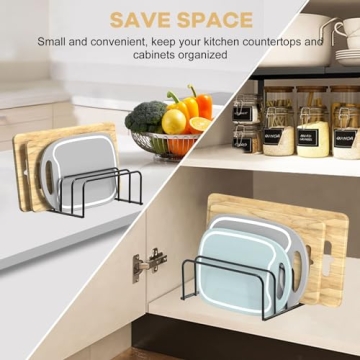 Fikoksol Cutting Board Organizer for Stylish Kitchen Storage
