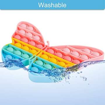 AIZIXIN Pop Bubble Fidget Sensory Toys, Squeeze Sensory Toys, Novelty Gifts for Boys and Girls, Stress Relief and Anti-Anxiety Tools for Kids and Adults (Butterfly)