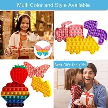 AIZIXIN Pop Bubble Fidget Sensory Toys, Squeeze Sensory Toys, Novelty Gifts for Boys and Girls, Stress Relief and Anti-Anxiety Tools for Kids and Adults (Butterfly)