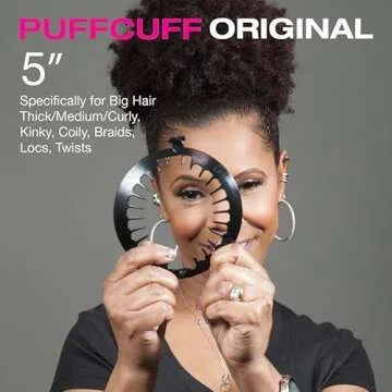 PuffCuff Original 5” Curly Hair Clip for Thick Hair